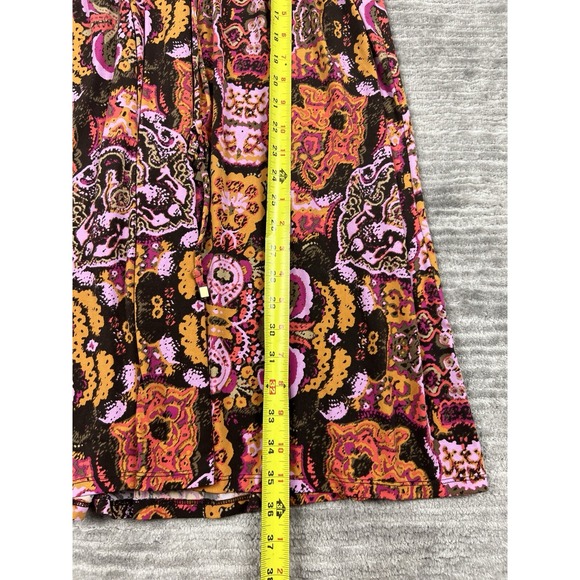 Madison Dress Womens‎ Large Multicolor V-Neck ALine Short Sleeve Polyester Blend - Picture 6 of 11